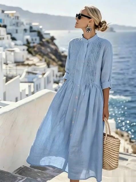 Women'S Casual Solid Color Dress