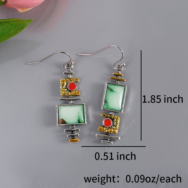 Boucles d'oreilles pendantes géométriques vintage bohèmes