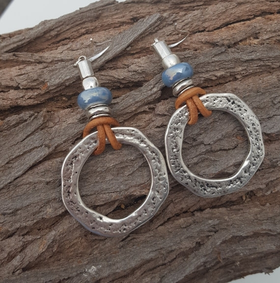 Pendientes Redondos Plateados Vintage