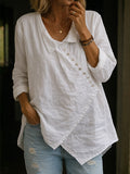 Fashionable Casual Cotton And Linen Shirt