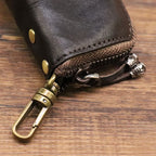 Head Layer Cowhide Vintage Old Cowhide Key Bag
