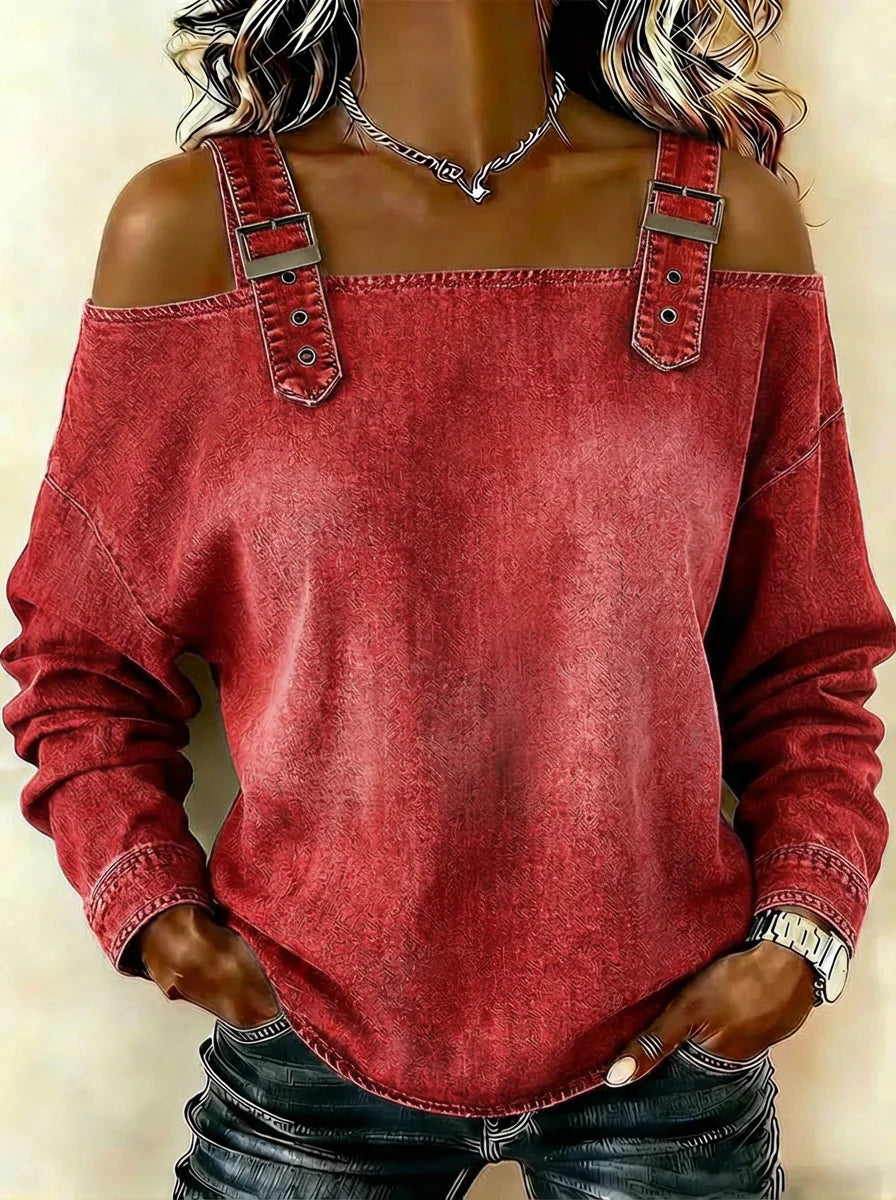 Women's sleeveless denim shirt