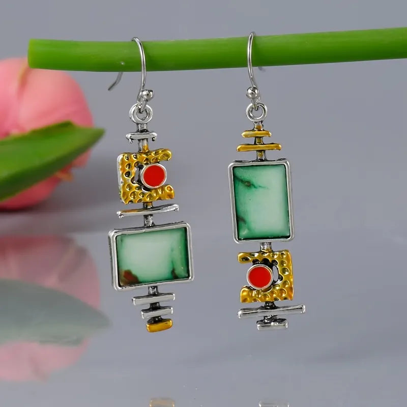 Boucles d'oreilles pendantes géométriques vintage bohèmes