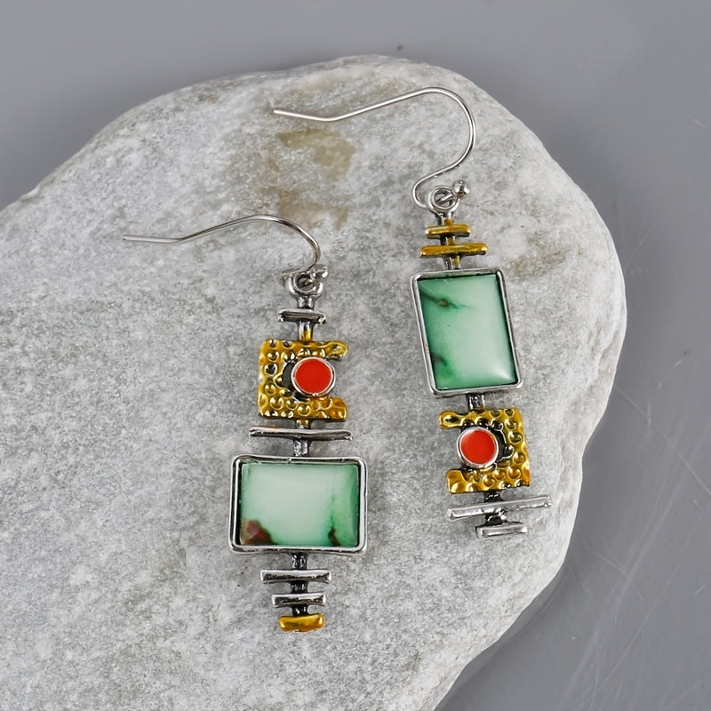 Boucles d'oreilles pendantes géométriques vintage bohèmes