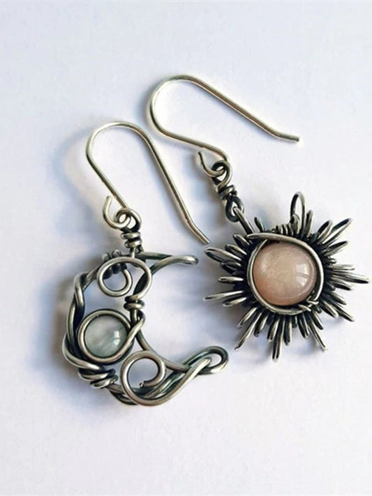 Pendientes Retro de Sol y Luna