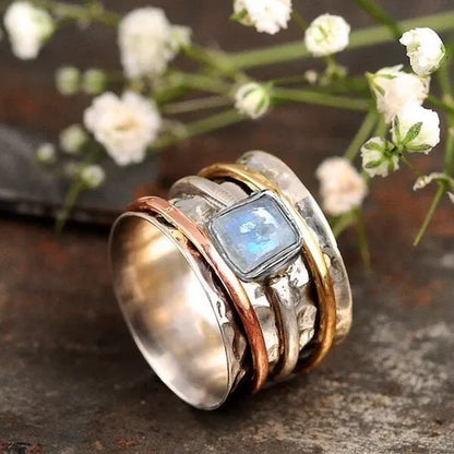 🔥Last Day 49% OFF🎁Chunky Moonstone Meditation Ring