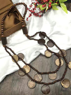 Vintage Wooden Hypoallergenic Pullover Necklace