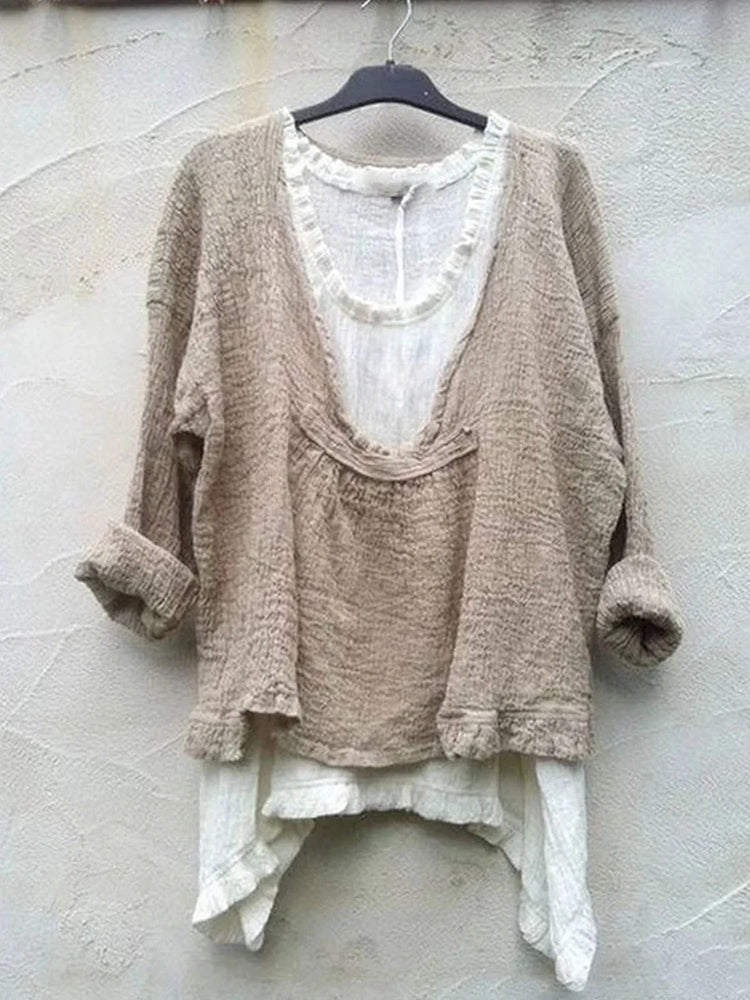 Solid Color Comfortable Casual Pairing  Long Sleeved Shirts