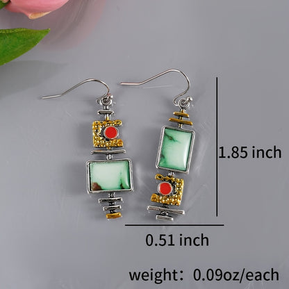 Boucles d'oreilles pendantes géométriques vintage bohèmes