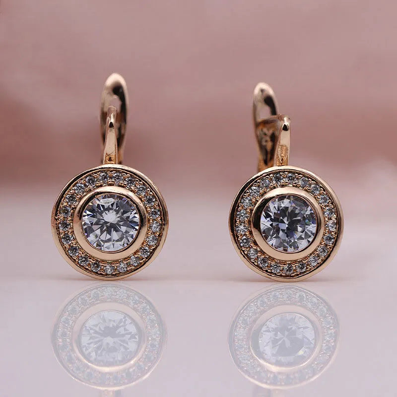 Vintage Silver Earrings with Zirconia