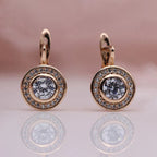 Vintage Silver Earrings with Zirconia