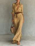 Women's Casual Fashion Long-sleeve Shirt Dress