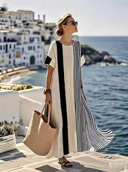 Vestido Suelto de Rayas para Mujer