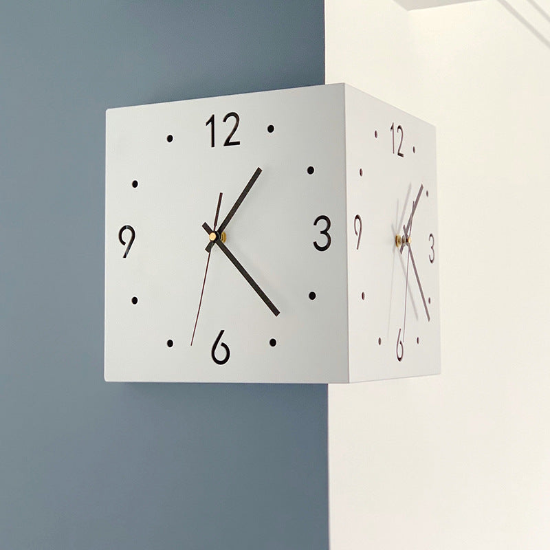 ⏰️Clearance Sale living room corner double-sided luminous creative clock wall lamp