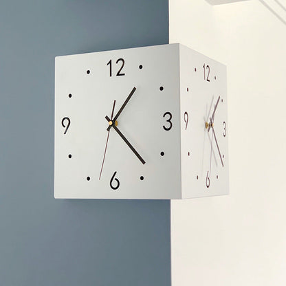 ⏰️Clearance Sale living room corner double-sided luminous creative clock wall lamp