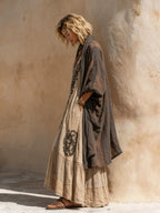 Boho Retro Loose Linen Cotton Two-piece Se