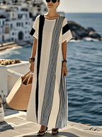Ladies Loose Striped Dress