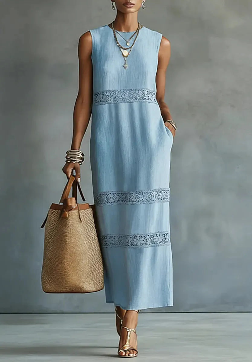 Women's Retro Fashion Cozy Minimalist Casual Cotton Dress