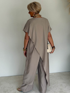 Cozy Loose-fit Asymmetrical Design Two-piece Set