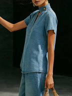 Minimalist Cozy Style Denim Set