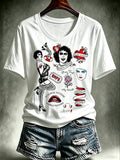 Women's Print Round Neck T-shirt