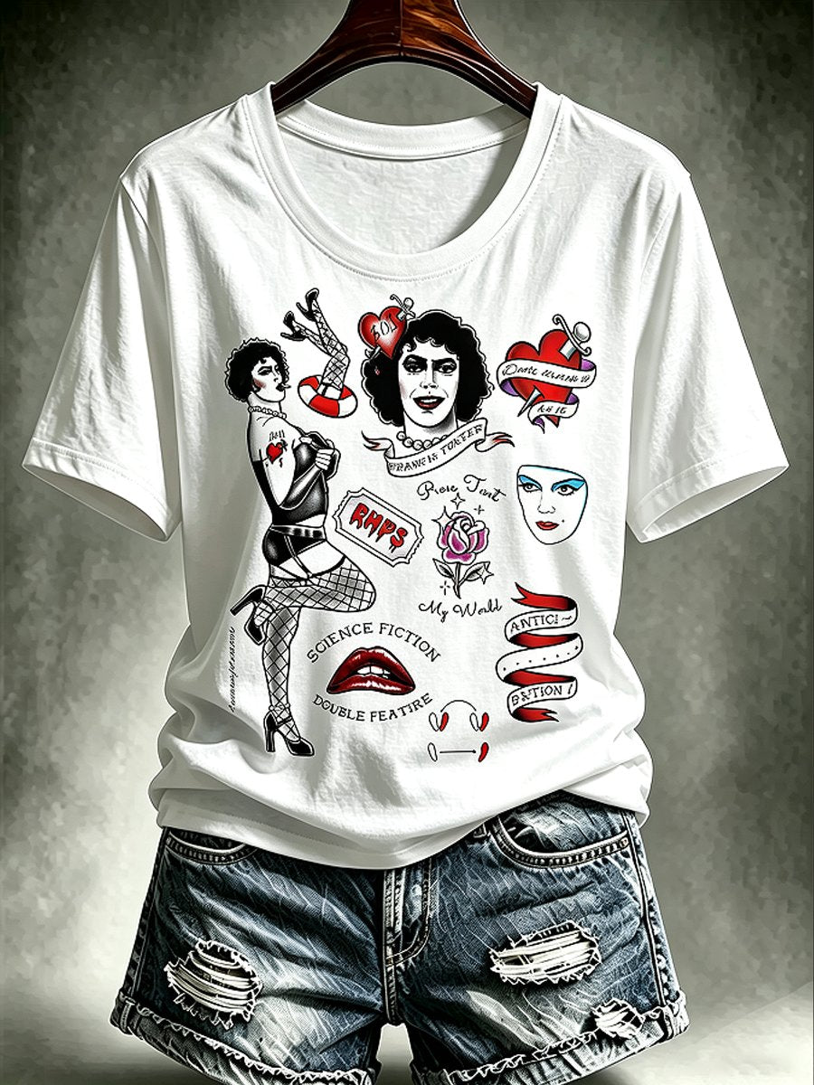 Women's Print Round Neck T-shirt