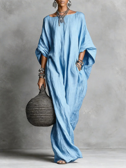 🔥 Limited Time Sale – 55% OFF Minimalist Casual Sleeveless Cotton And Linen Long Dress