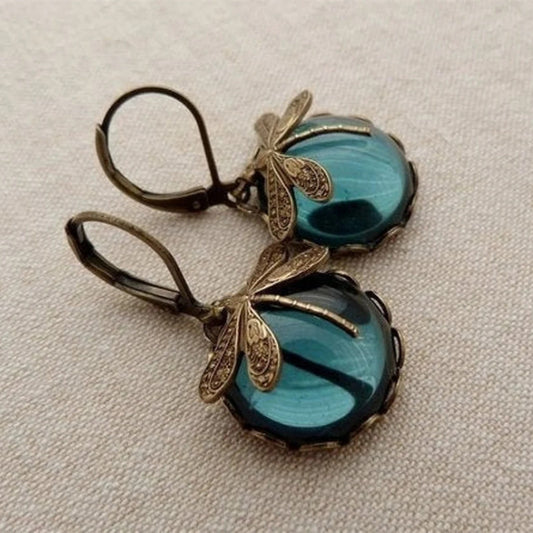 Pendientes de libélula vintage