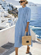 Women'S Casual Solid Color  Dress