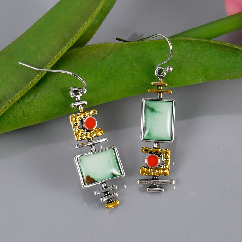 Boucles d'oreilles pendantes géométriques vintage bohèmes