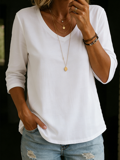 Cozy Casual Half-sleeve 100% Cotton T-shirt