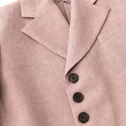 Pleated High-Waist Wide-Leg Blazer Suit Set