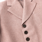 Pleated High-Waist Wide-Leg Blazer Suit Set