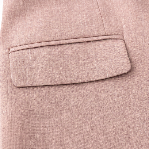 Pleated High-Waist Wide-Leg Blazer Suit Set