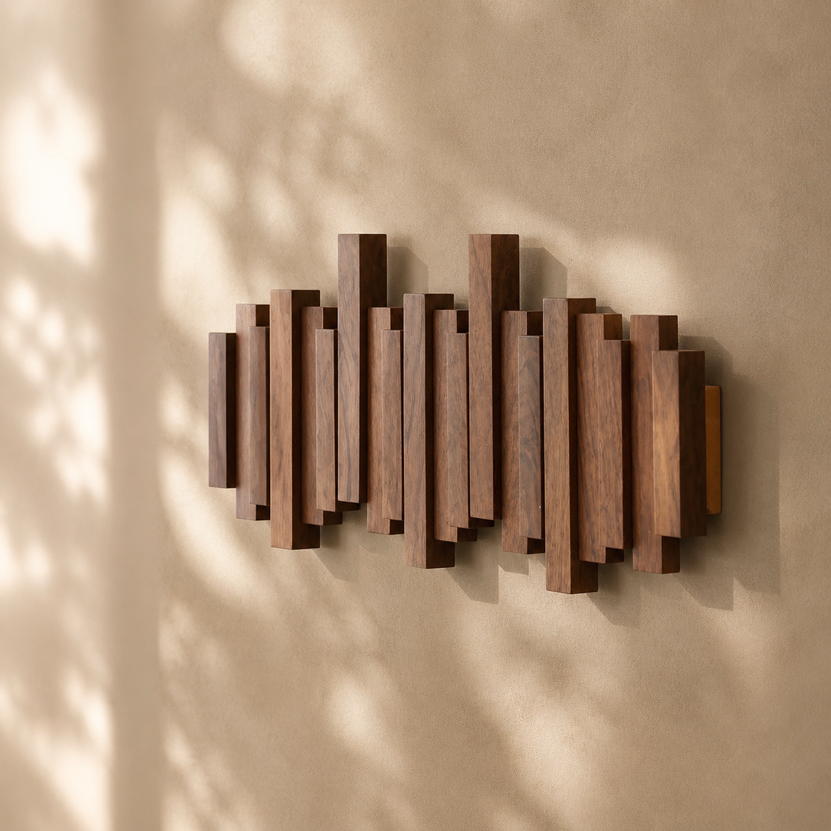 Clearance Sale-Sculptural Wood Wall Coat Rack