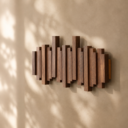Clearance Sale-Sculptural Wood Wall Coat Rack
