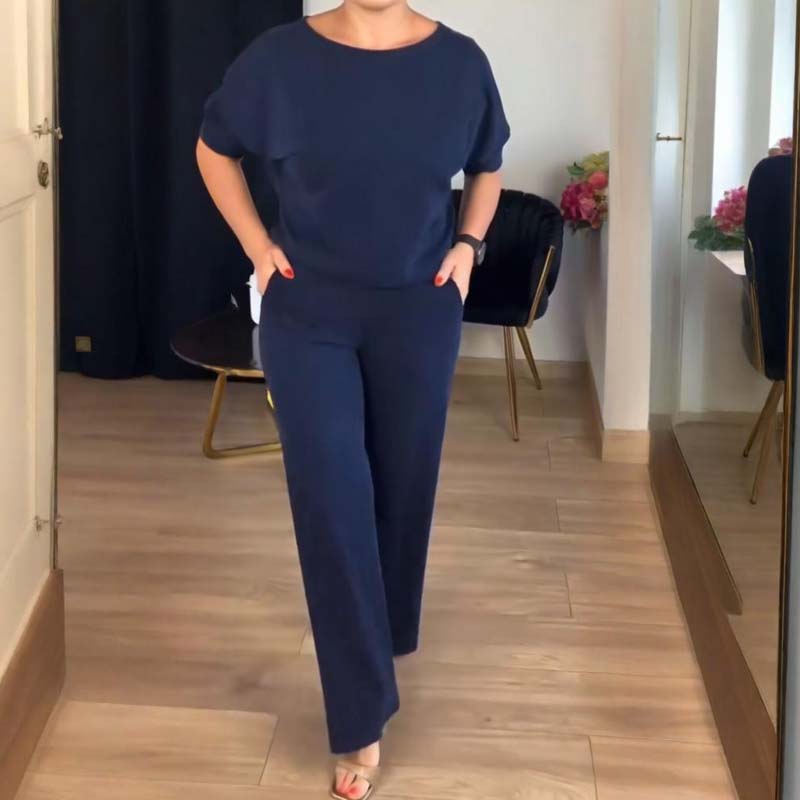 Elegante conjunto de 3 piezas que incluye cárdigan largo, top y pantalón