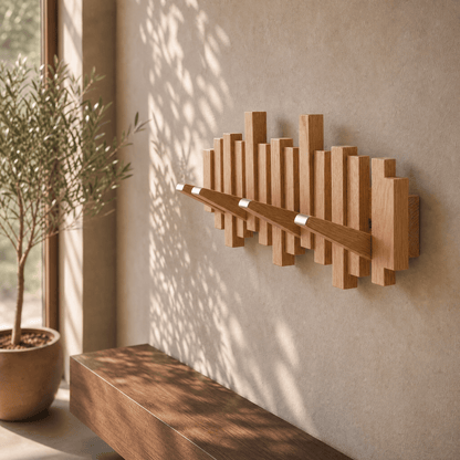 Clearance Sale-Sculptural Wood Wall Coat Rack