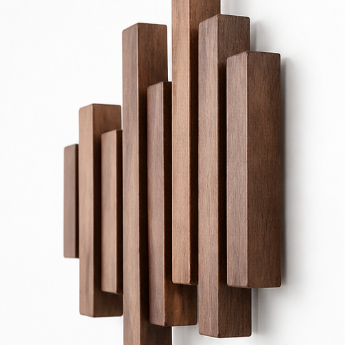 Clearance Sale-Sculptural Wood Wall Coat Rack