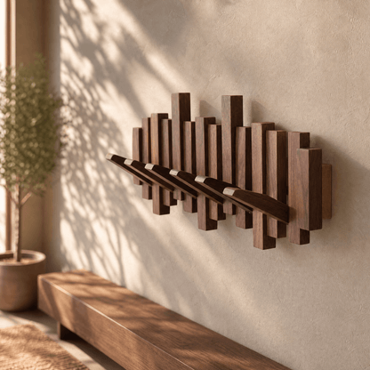 Clearance Sale-Sculptural Wood Wall Coat Rack