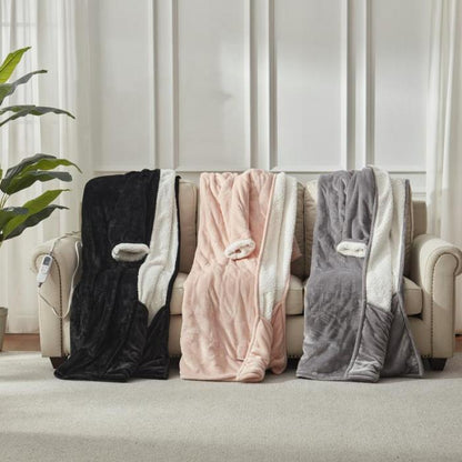 Wearable Electric Heated Blanket with Sleeves & Hood, 50x70